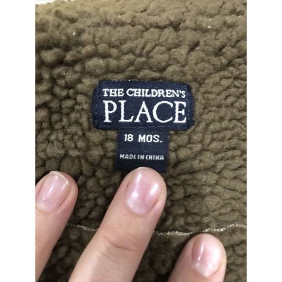 Tcp The childrens place boys brown coat jacket 18 mon Shearling sherpa terry - Picture 5 of 6